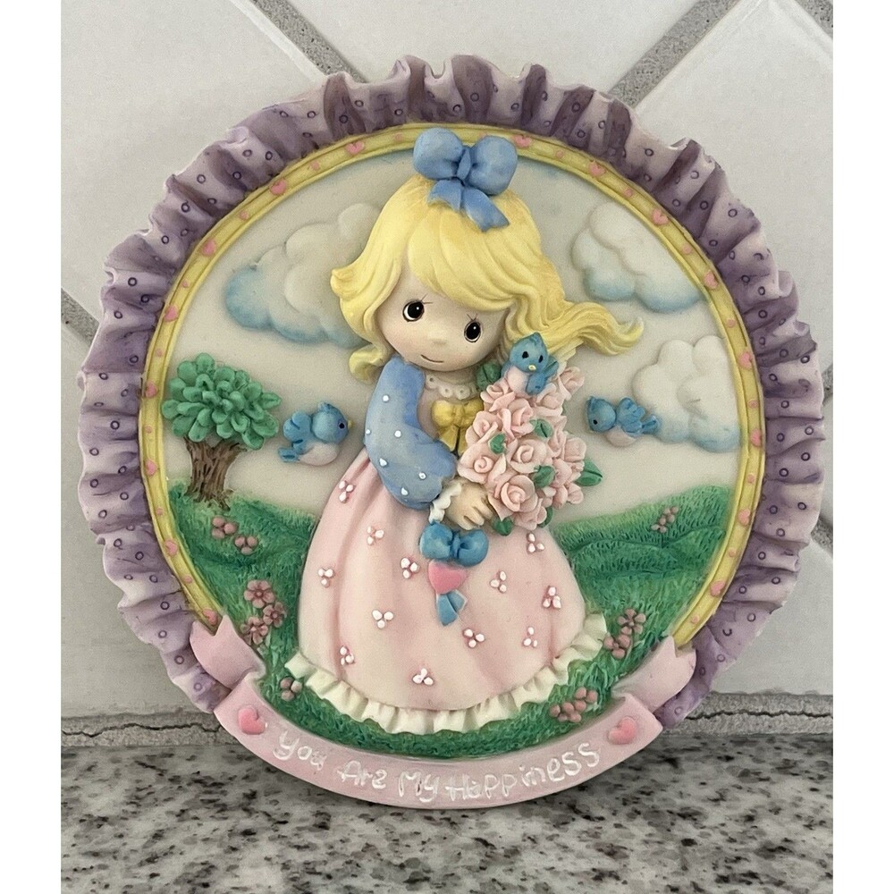 Precious Moments You Are My Happiness Mini Plate 1997 Avon Enesco w/ Box